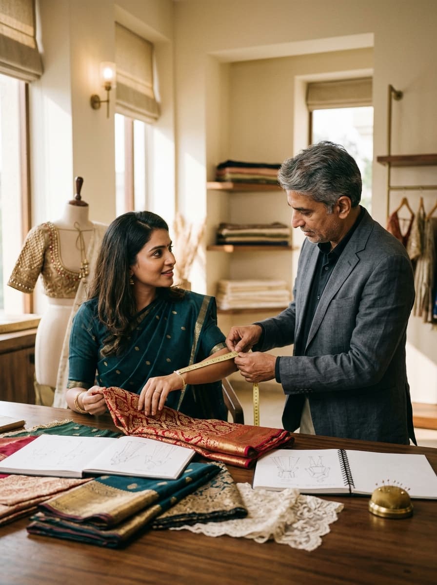 Bespoke tailoring consultation and craftsmanship at Sivi The Couturier Atelier